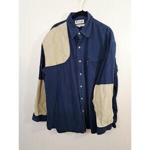 VTG Columbia Mens Shooting Shirt XXL Quilted Shoulder Ducks Hunting Workwear